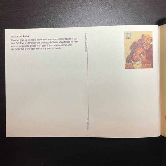 🐊4/$15 Vintage 2003 The Art of Disney Friendship Stamped Postal Card Set - Picture 6 of 8